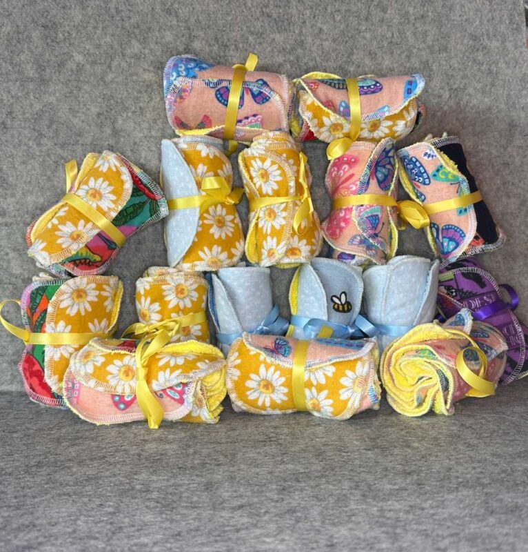 Makeup Remover Pads, stack of assortment of makeup remover pads.