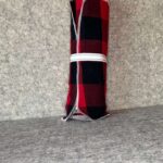 Muss Busters reusable towel roll in red and black buffalo check print