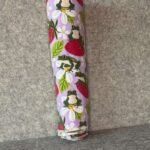 Muss Busters reusable towel roll in lavender frog and strawberry print